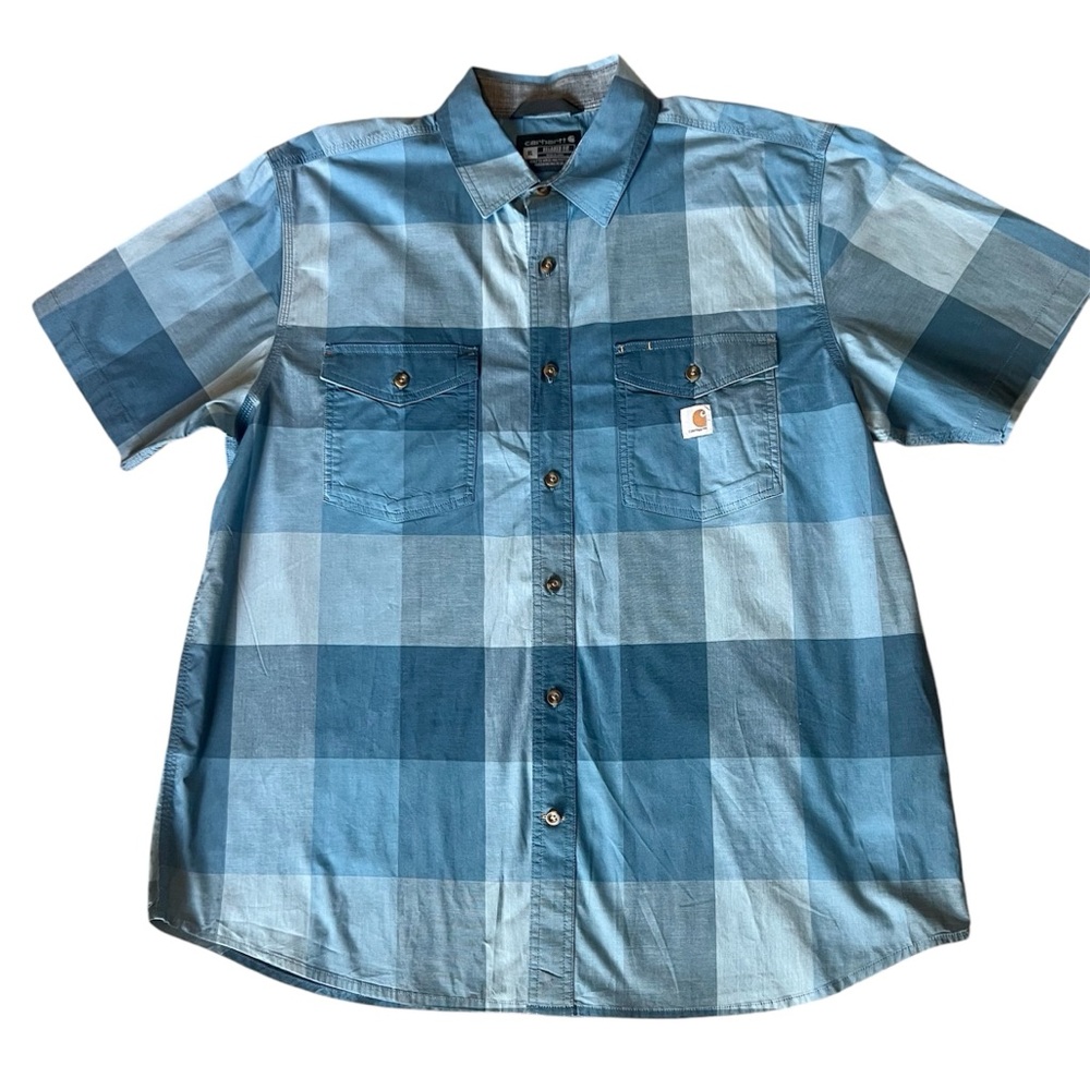 CARHARTT Mens Plaid Print Rugged Flex Button Down Work Shirt  XL